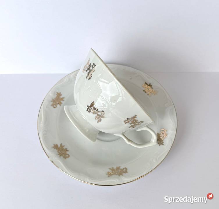 Elegancka Filiżanka ze Spodkiem Bogucice Złocone Kraków