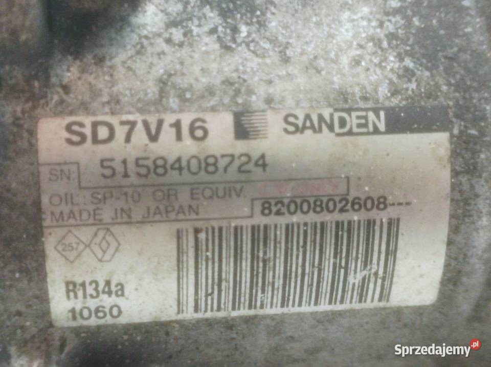 SPRĘŻARKA KLIMATYZACJI 5158408724 8200802608 16 Części samochodowe