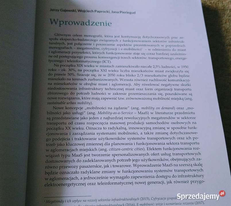 Mobilność w aglomeracjach przyszłości Gajewski Rok wydania 2018 pomorskie sprzedam