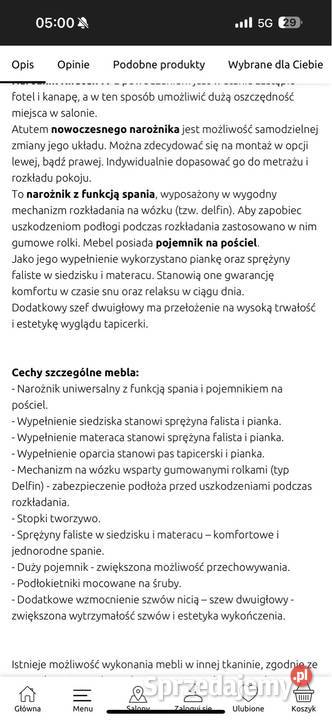 Narożnik butelkowa zieleń Włocławek
