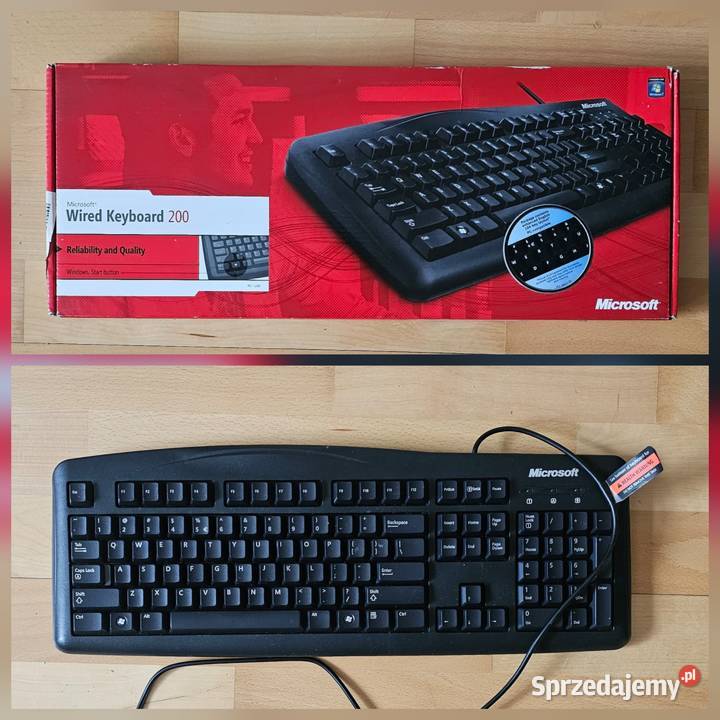 Klawiatura przewodowa QWERTY Microsoft Wired Pozostałe Kraków