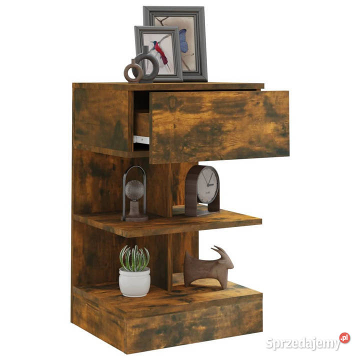 Szafki nocne 2 przydymiony dąb 40x35x65 WM816042 sprzedam