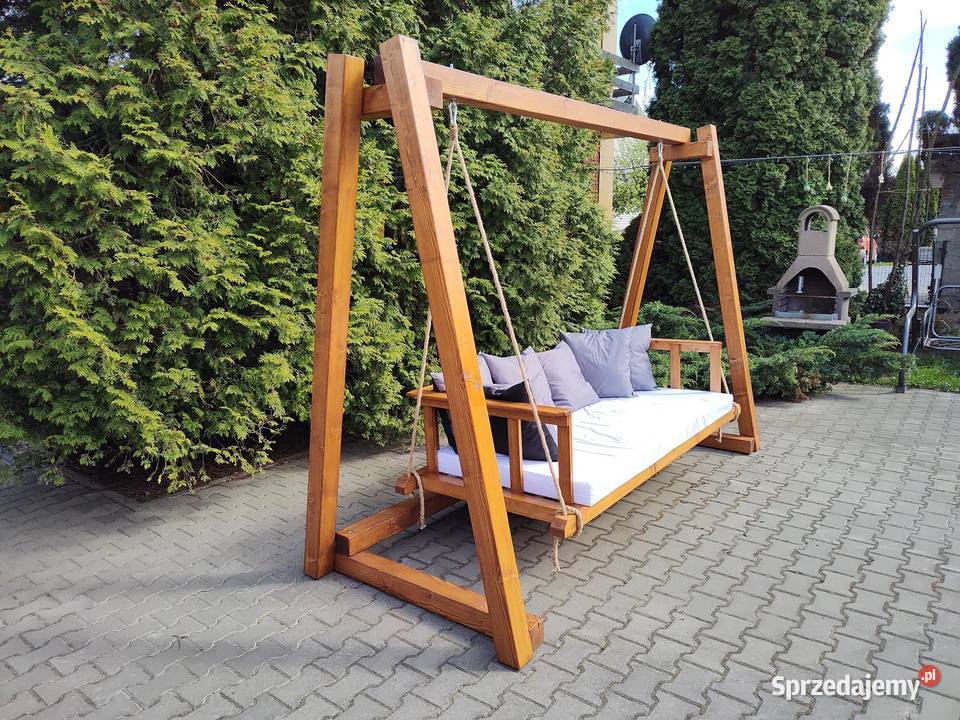 Huśtawka ogrodowa łóżko ogrodowe bujanka drewno sprzedam