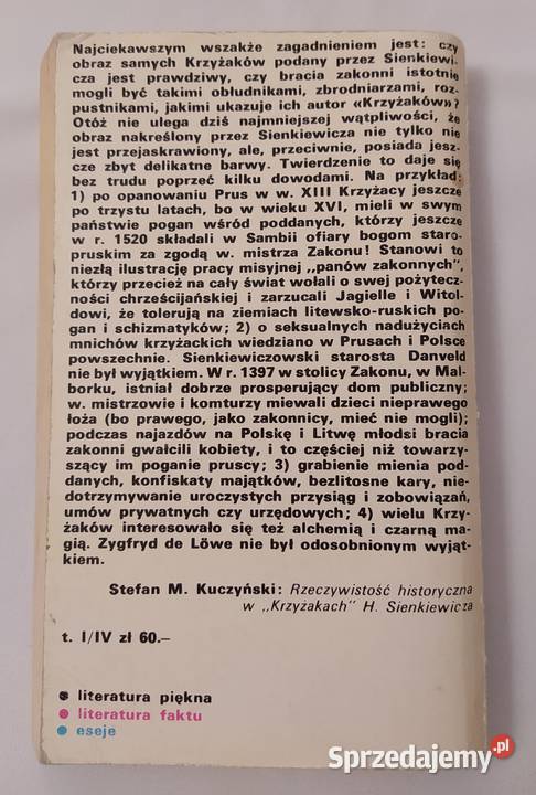 KRZYŻACY Henryk Sienkiewicz tom 1 4 Hajnówka