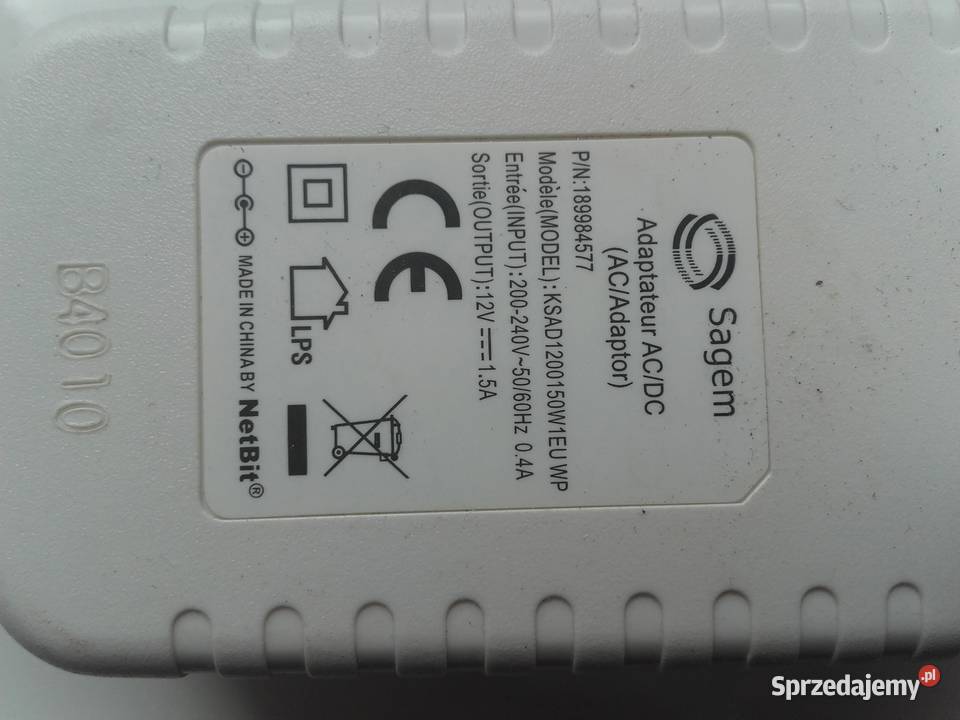 Zasilacz DC 12V 15A 55mm x 25mm używany sprawny Bydgoszcz