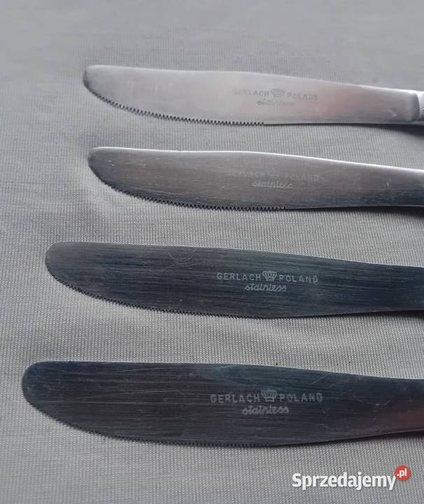 Zestaw 4 nozy stołowych Gerlach Stal nierdzewna sprzedam