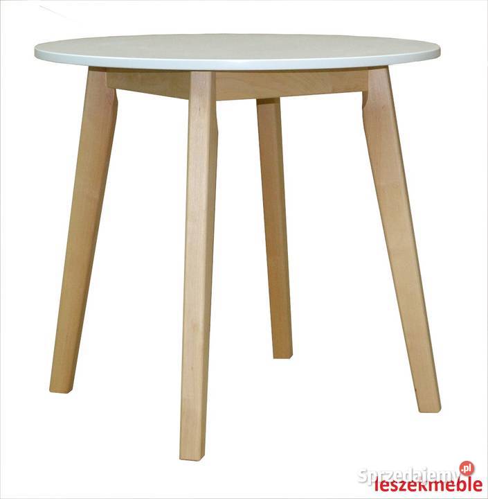 STÓŁ OKRĄGŁY FI 90 BIAŁY STOLIK ŁAWA Stoły, krzesła, biurka Tołkiny