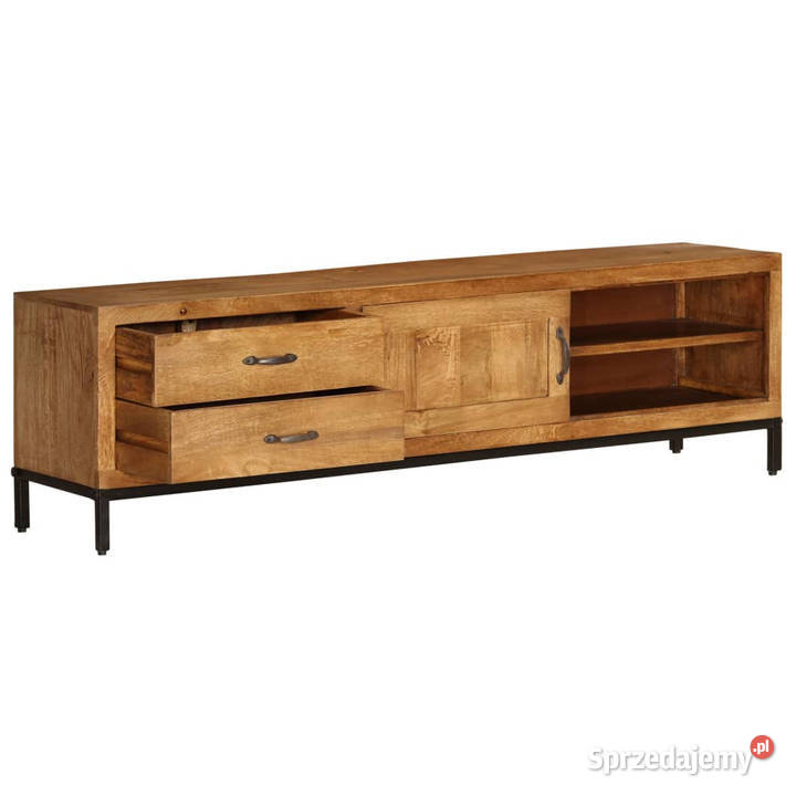 Szafka pod telewizor lite drewno mango 140 x 30 mazowieckie Warszawa