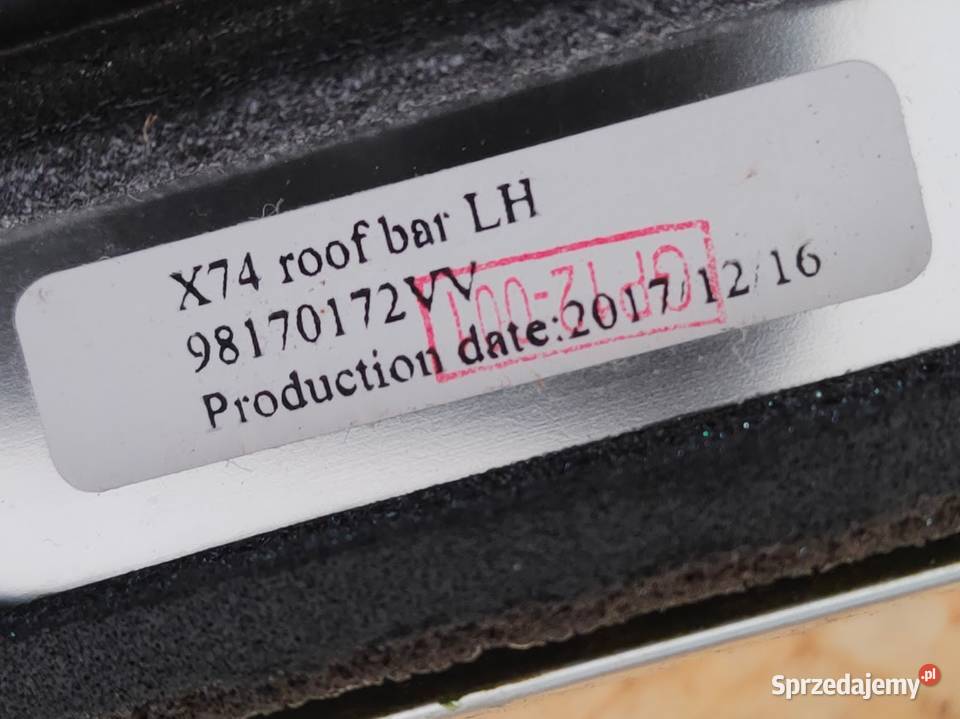 Relingi Dachowe Citroen DS7 1722 98170172VV Pleszew