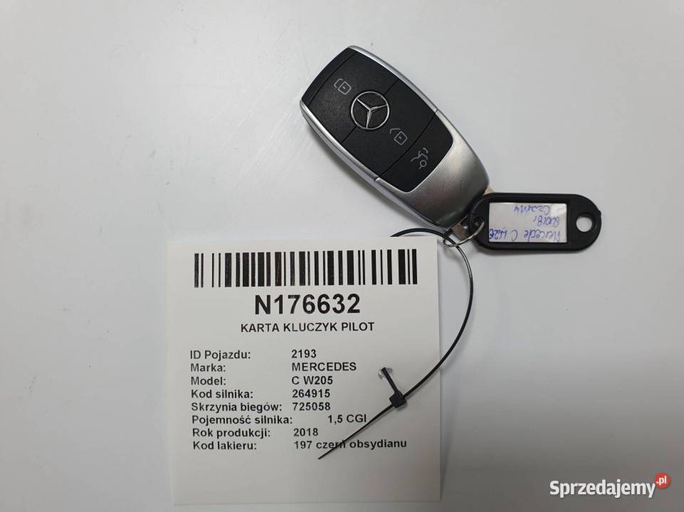 KARTA KLUCZYK PILOT MERCEDES C W205 4MATIC Lipno