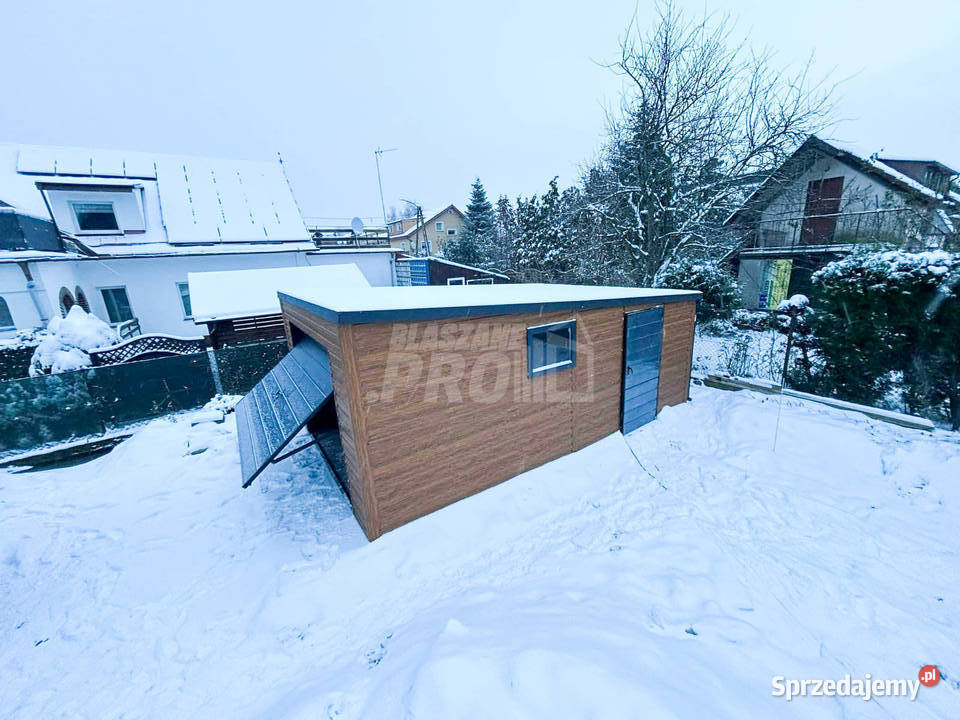 Garaż Blaszany 4x6 Brama uchylna okno drzwi kujawsko-pomorskie Grudziądz sprzedam
