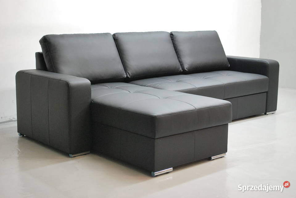 czarny SKÓRA NATURALNA NAROŻNIK Z FSPANIA6605 wielkopolskie sprzedam