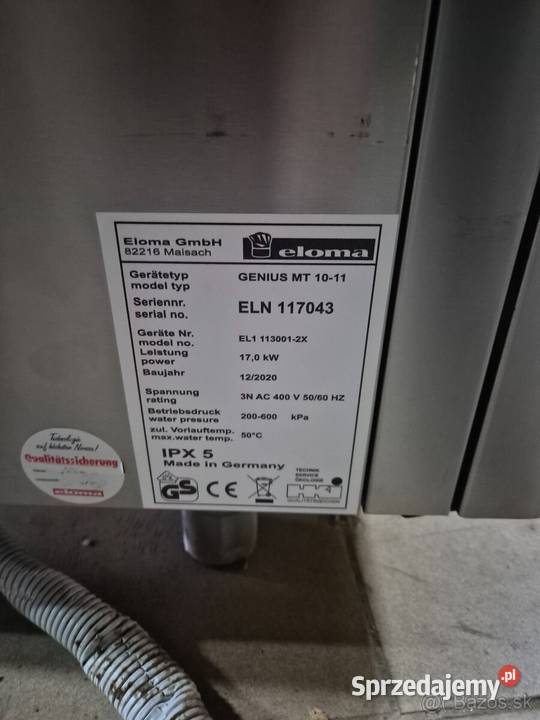 Piec konwekcyjnoparowy ELOMA Genius MT1011 Sanok