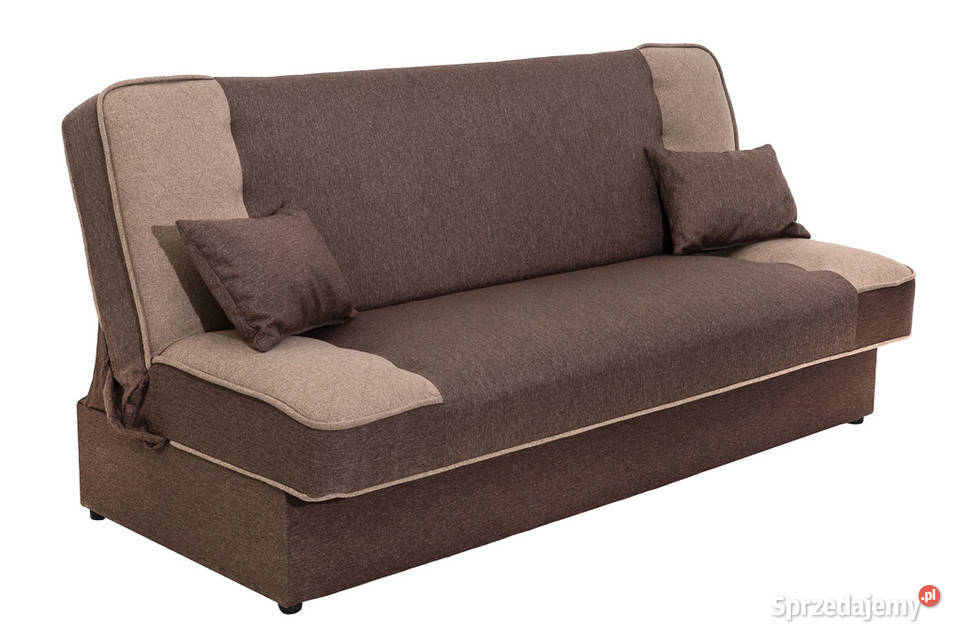 Wersalka Tapicerowana Brązowa bez Boków FINKA