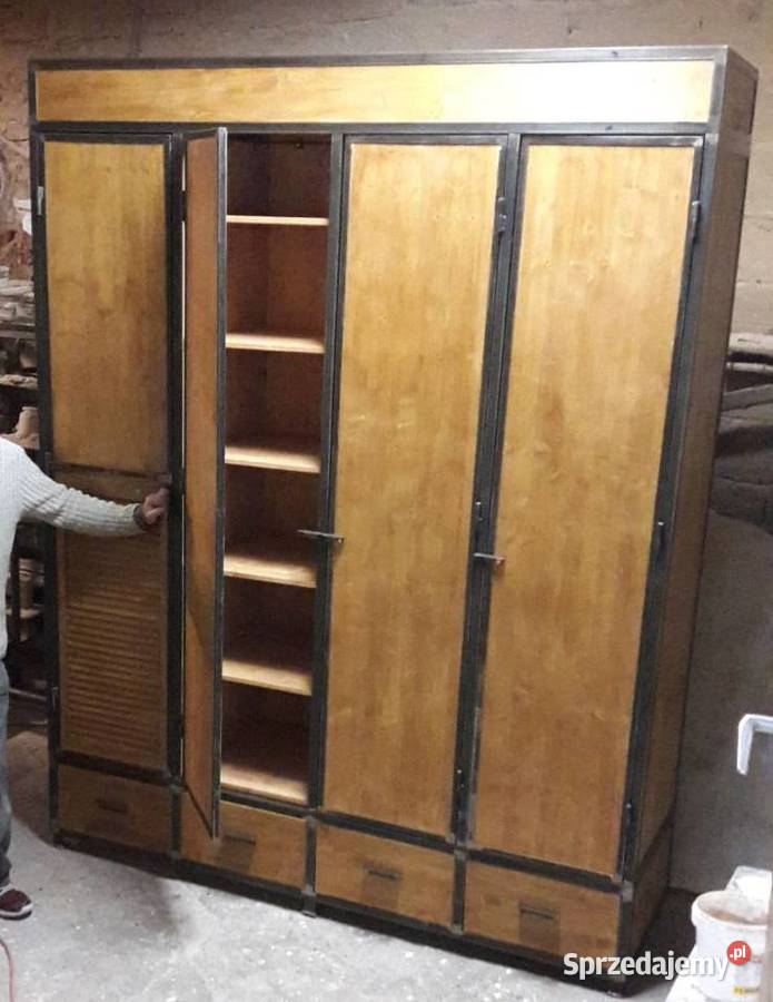 Industrialna szafa ubraniowa 4 drzwiowa z 65cm