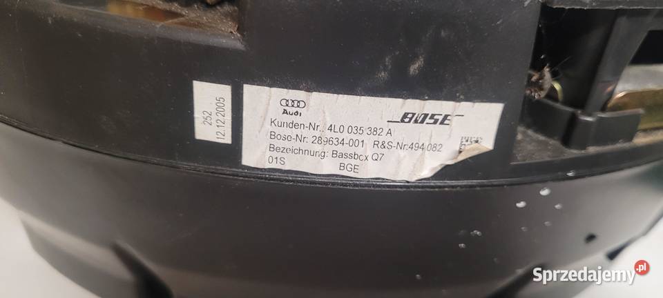 Tuba basowa BOSE Audi Q7 4L0035382A 4L0 035 382 pomorskie Słupsk