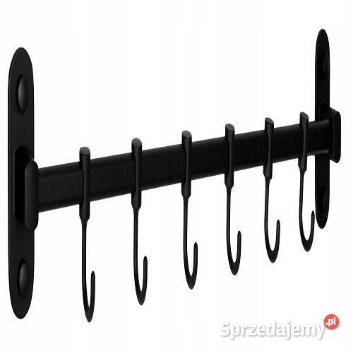 Stylowy Czarny Wieszak Na Przybory Kuchenne Akcesoria kuchenne Drezdenko sprzedam