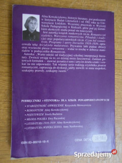 Alina Kowalczykowa Romantyzm szkoły miękka Parczew