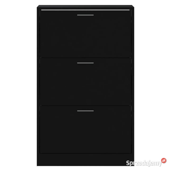 Szafka na buty czarna 63x24x103 materiał