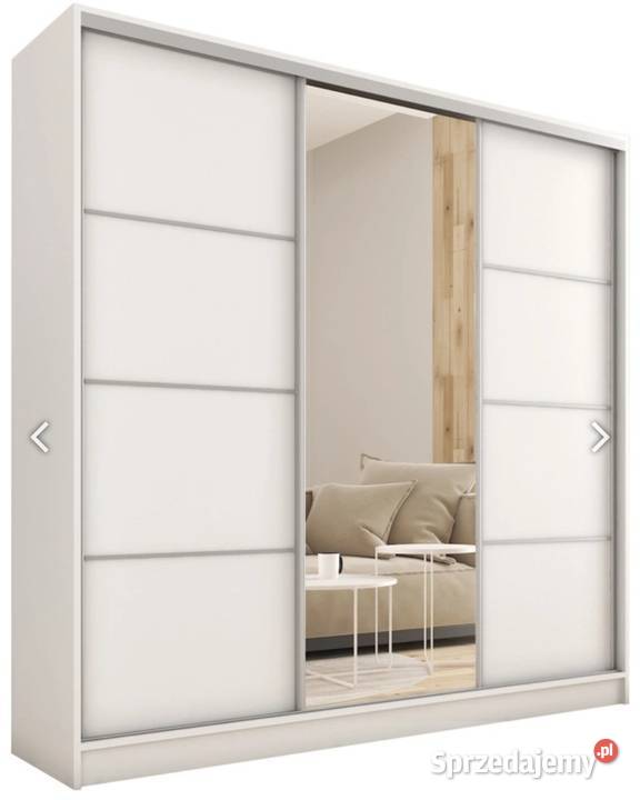 Szafa przesuwna 3d z lustrem 200 205cm Szafy i garderoby