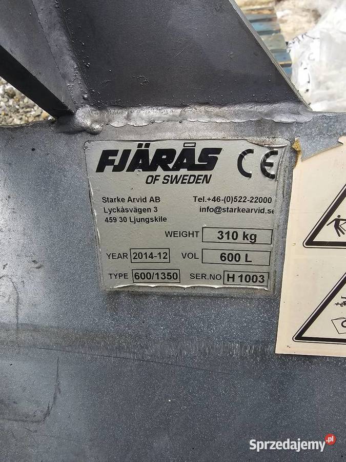 Posypywarka samozaładowcza piasku soli Fjaras sprzedam