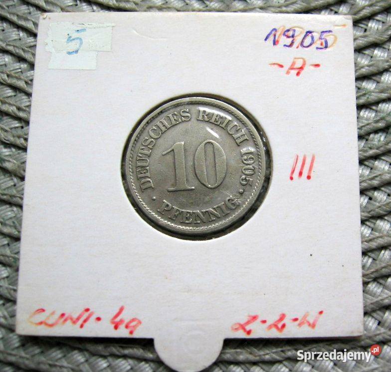 Niemcy 10 Reichspfennig 1905r A