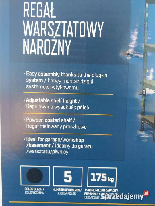 NAJTANIEJ Regał Warsztatowy Narożny x5 Półek 875 śląskie Zabrze