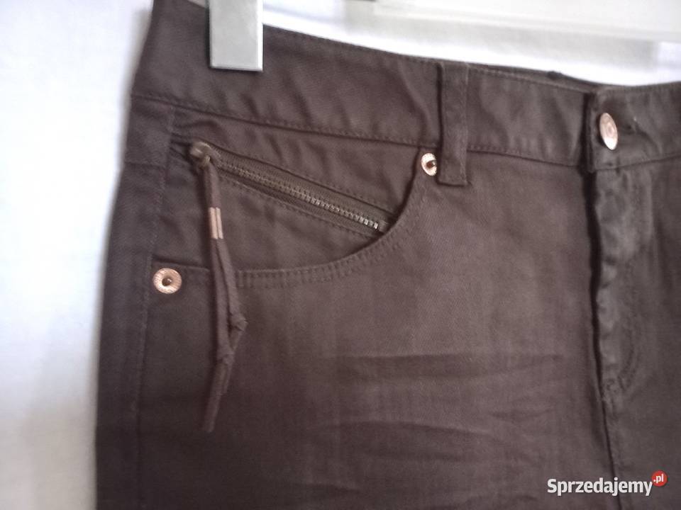 spódnica brązowa Jeans MINI Woskowany r M38 NOWA Białystok