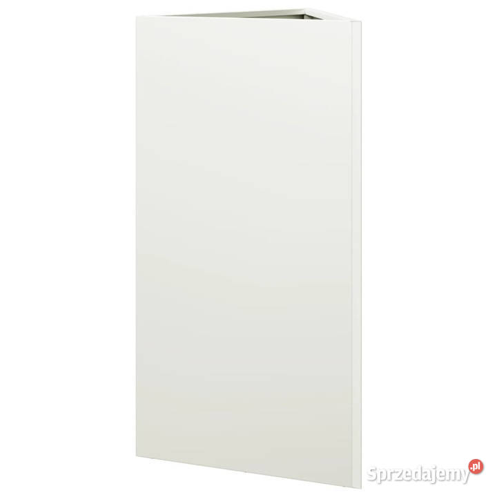 Donice ogrodowe 2 białe trójkątne 40x345x70 stal mazowieckie Warszawa
