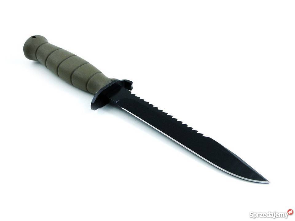 NÓŻ SZTURMOWY WZÓR GLOCK FM81 MFH OLIVE Z PIŁKĄ Sporty strzeleckie i myślistwo