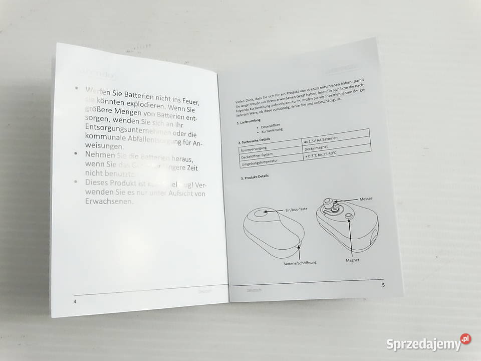 Elektroniczny elektryczny otwieracz do puszek Biłgoraj