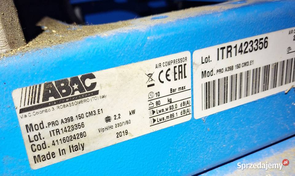Kompresor AbAc 150 l praktycznie nieuzywany Nowa Słupia