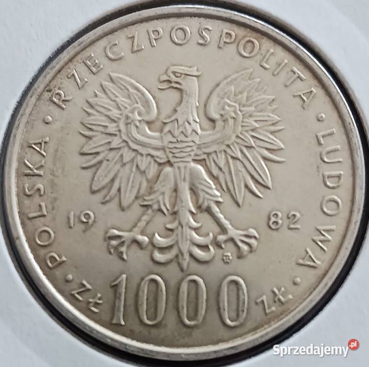 1000 Papież Jan Paweł II 1982 r 1 UNC Numizmatyka