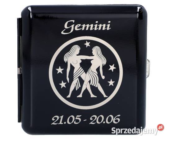 Papierośnica Bliźnięta z Grawerem Metalowa śląskie Ostrowy nad Okszą