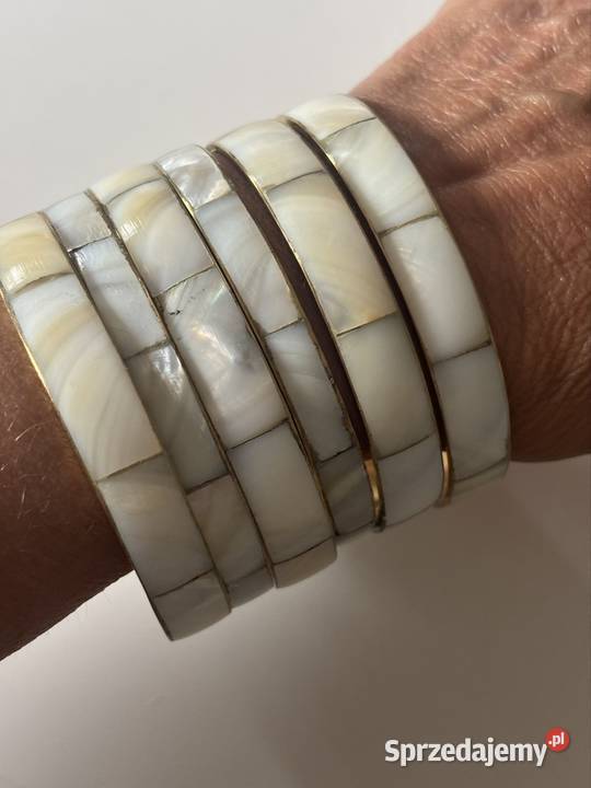 Bransoletki mosiądz z macicą perłową kujawsko-pomorskie Bydgoszcz