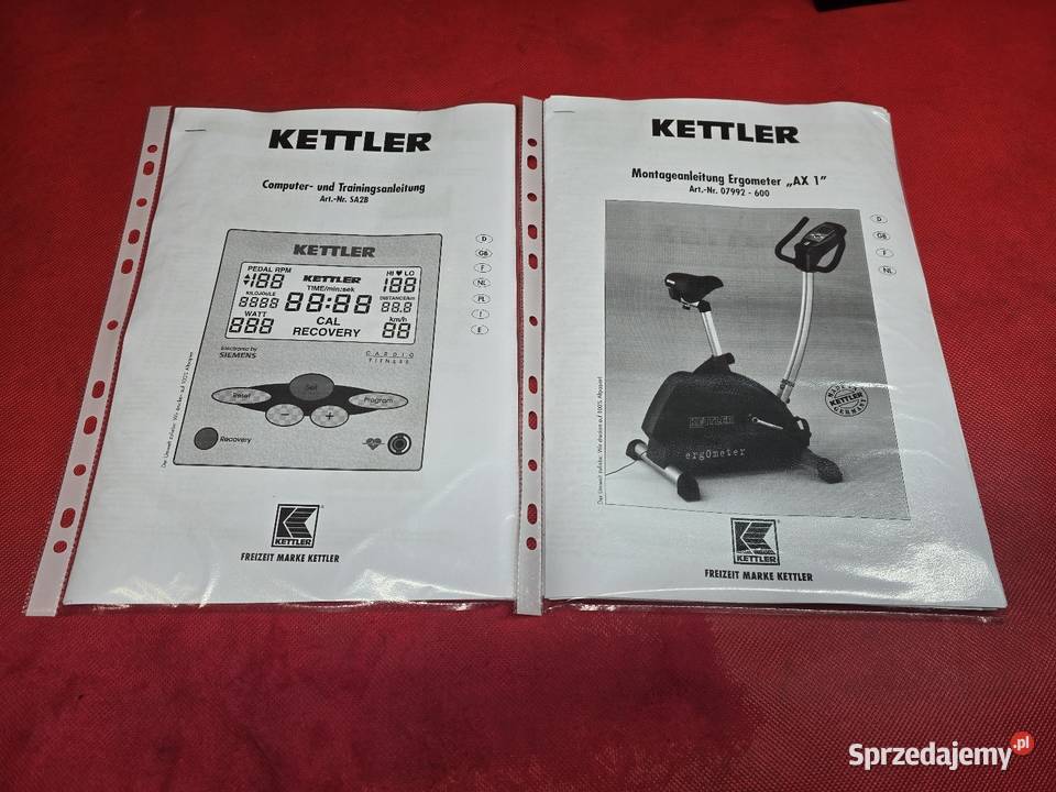 MOCNY ROWER KETTLER AX1 TRENINGOWY STACJONARNY Ostrzeszów
