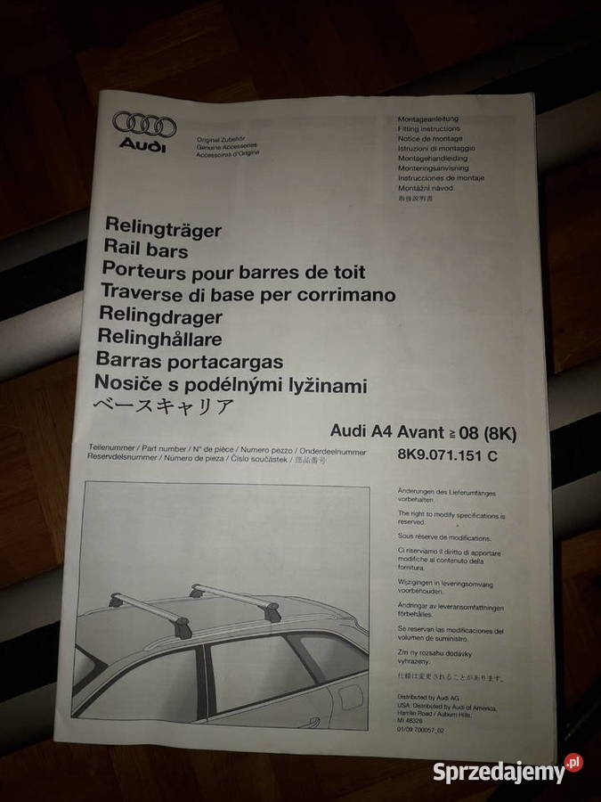 Audi A4 B8 avant kombi bagażnik dachowy