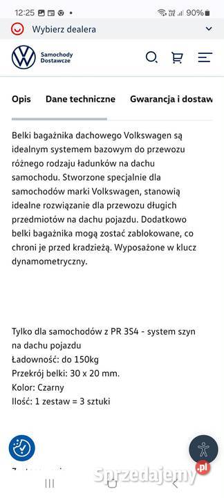 VW Crafter MAN TGA Relingi oryginał nowe w Pozostałe łódzkie Łódź sprzedam