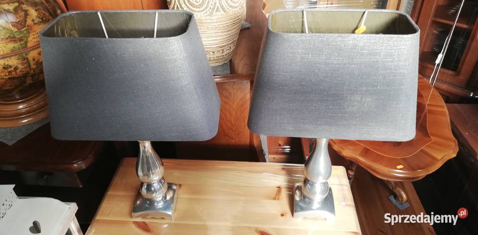 Lampka srebrna glamour nocna stołowa na biurko mazowieckie Garwolin