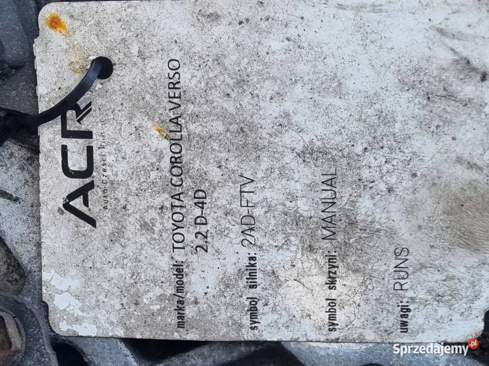 Toyota Corolla Verso 22 D4D SKRZYNIA BIEGÓW Rudka