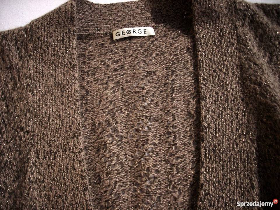 GEORGE Sweter Kamizelka Angora Ażur j NOWA 50 52 Nowy Sącz