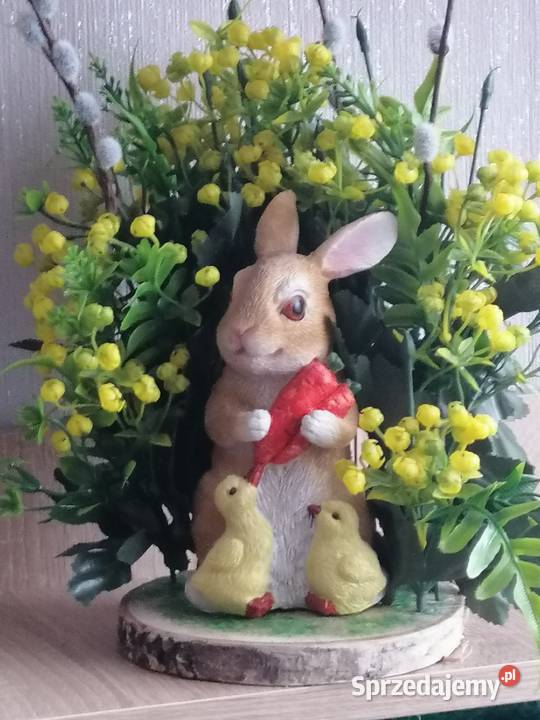 Stroik świąteczny wielkanocny z zajączkiem Katowice
