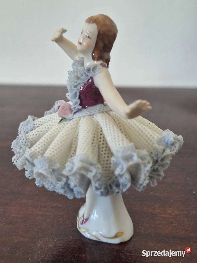 Figurka porcelanowa Dresden koronkowa dama pomorskie Gdańsk