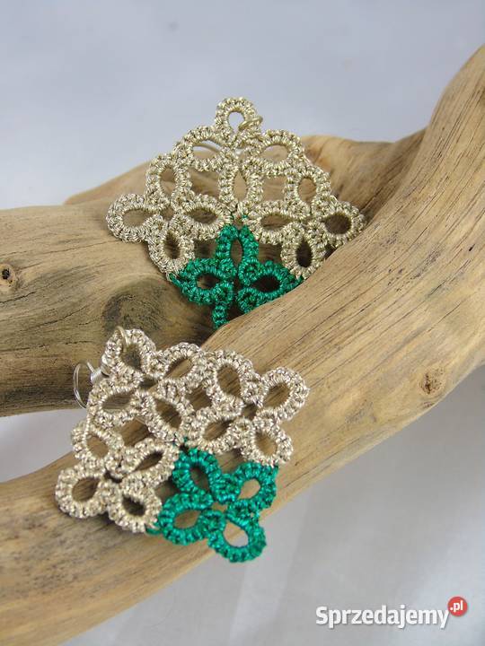 Kolczyki koronkoweróżne wzory kolory Kolczyki