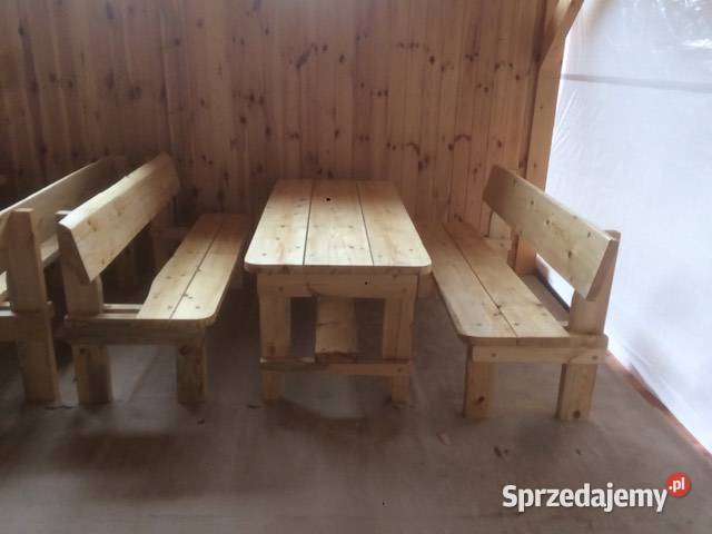 Meble Ogrodowe Drewniane Biesiadne 5 grubości małopolskie Miechów
