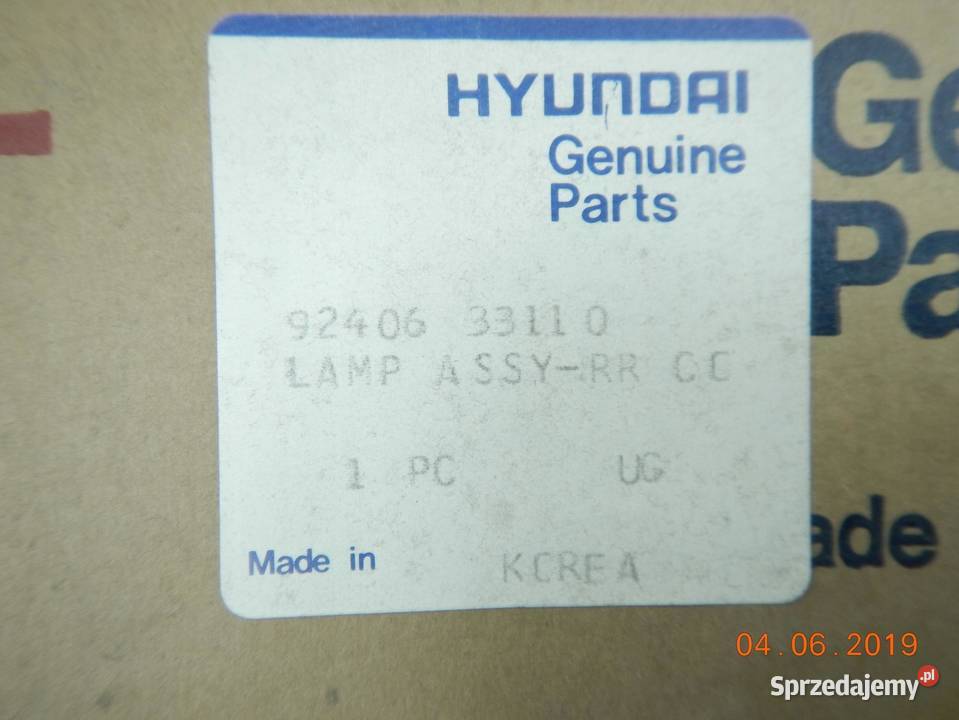 LAMPA PRAWY TYŁ HYUNDAI SONATA 8993 ORYGINAŁ ASO lubelskie