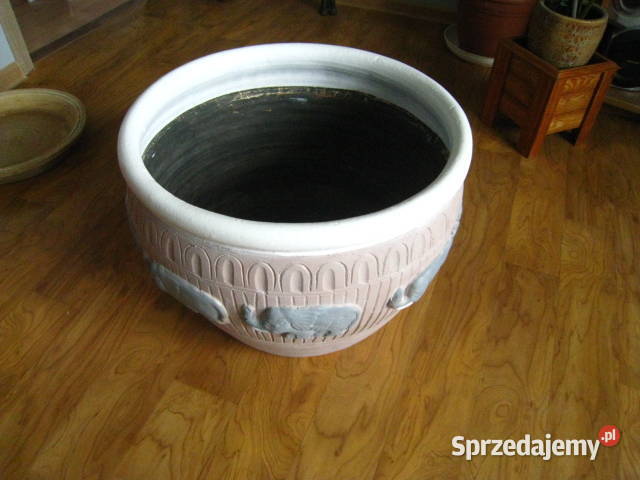 Donica ceramiczna 50x40 z podstawką sprzedam