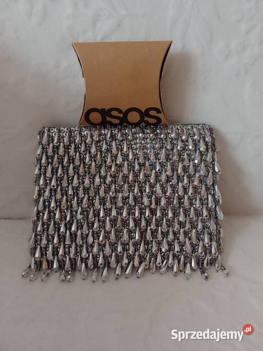 ASOS Bogato zdobiona torebka wieczorowa do ręki Kraków sprzedam