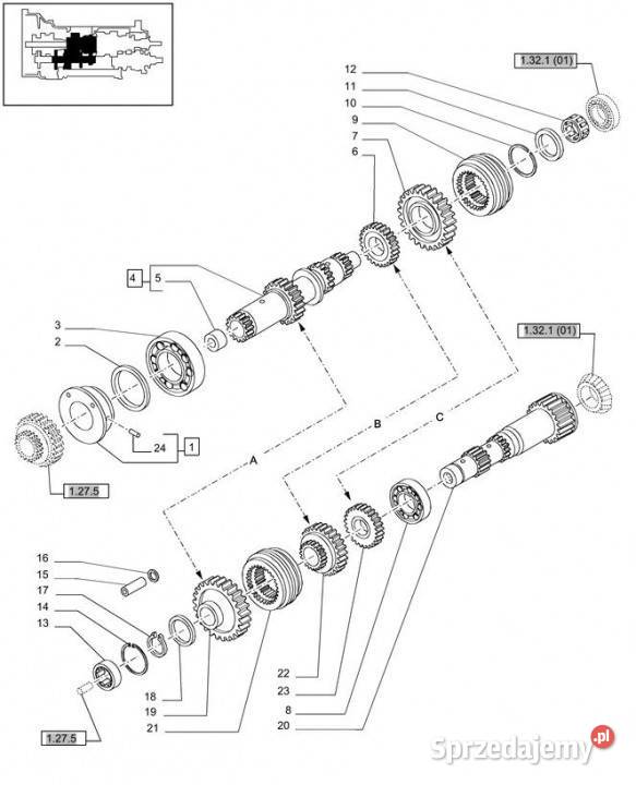 Holland T6010 T6090 T6070 Koło zębate 81864898 Pozostałe Jastrzębniki sprzedam