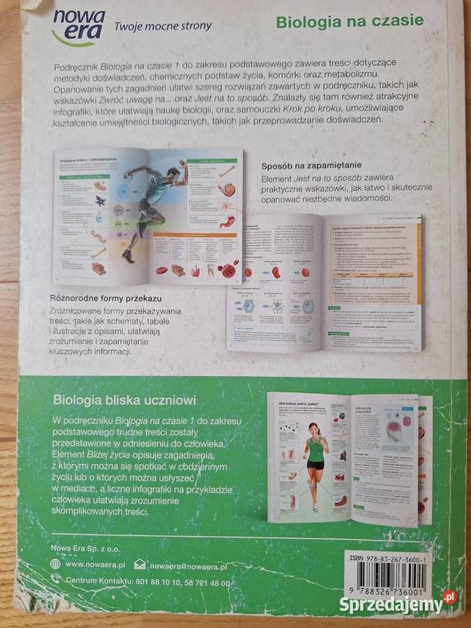Biologia na czasie 1 Zakres podstawowy Nowa Era tradycyjny podręcznik Gdańsk